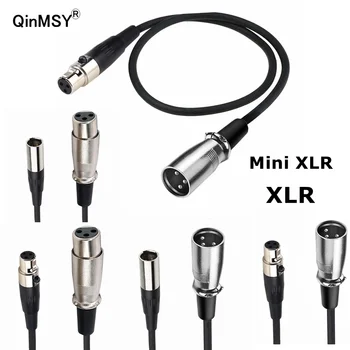 0.5M 1.5M Mini XLR 3PIN Мъжки към XLR 3PIN Мъжки, за да се поберат за аудио кабел на Canon за прехвърляне на интерфейса на микрофона на камерата