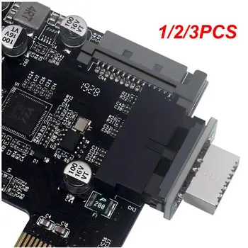 1/2/3PCS 20pin към 19pin конвертор USB 3.0 вътрешен хедър към USB 3.1/3.2 тип C преден тип E адаптер за PC дънна платка