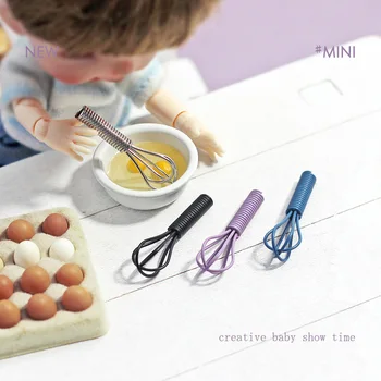 1/6 BJD кукли къща кухненски аксесоари мини яйце бъркалка ръчно миниатюрни яйце модел играчки готвене кукла къща настолни декорации