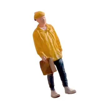 1/64 Доставка на смола Man Tiny People Модел за фотография Подпори DIY сцена