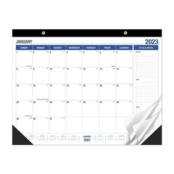1 PC 2023 Настолен календар Хартия -18 месеца Настолен календар 17 x 22 инча Месечен календар от януари 2023 г. до юни 2024 г. За дома