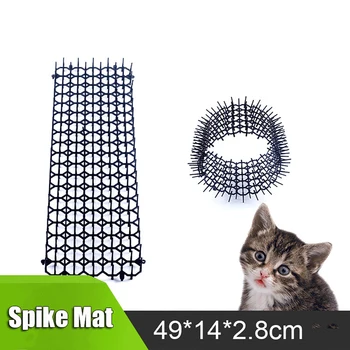 1 PC Black Garden Cat Scat Mat Anti Cat Dog Repellents Mat Deterrent Spike Mat Prickle Strip Dig Stop Outdoor Garden Supplies