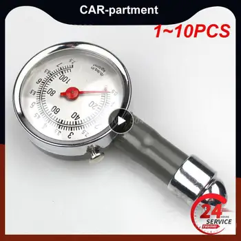  1 ~ 10PCS Автомобил Metal Truck Racing Auto Tire Air Pressure Gauge Automobile Tire Meter Vehicle Tester Monitoring System Measuring