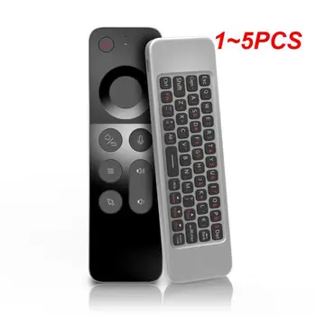 1 ~ 5PCS W3 безжична въздушна мишка ултра-тънка 2.4G IR обучение интелигентно гласово дистанционно управление с жироскоп & пълна клавиатура за Android