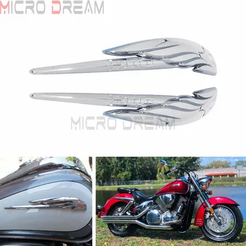 1 двойка мотоциклет хром масло гориво газ резервоар емблема стикер значка декорация 3D стикери стикери за Honda VTX1300 VTX 1300 C R S