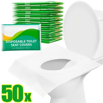 10/30/50/1PCS еднократна тоалетна седалка капак тип преносим пътуване къмпинг хотел баня аксесоар хартия водоустойчив разтворима вода