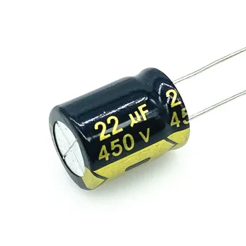  10 ~ 50pcs / лот 450v 22UF 450v22UF ниска ESR / импеданс висока честота алуминиев електролитен кондензатор размер 13 * 20 20%