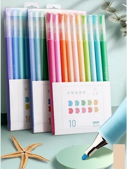 10 цвята Morandi цвят гел писалки ученически бележник маркери тетрадка рисуване Doodle цветни писалки училищни пособия