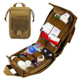 1000D Найлон спешна торбичка Тактически Molle Комплект за първа помощ Чанта за оцеляване Първа помощ Медицинска чанта Опаковка Медицински комплект Бързо отделяне EMT