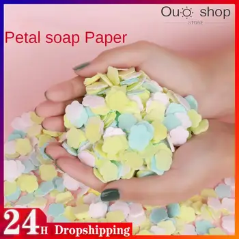1000Pcs/Bag Сапун за еднократна употреба Мини почистващи сапуни Преносими хартиени сапунени листове за миене на ръце Баня Кухня Къмпинг за пътуване на открито