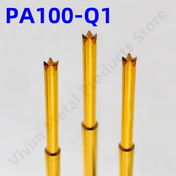 100PCS PA100-Q1 пролет тест сонда PA100-Q тест щифт P100-Q P100-Q1 тест инструмент 33.35mm 1.36mm игла злато съвет Dia 0.99mm Pogo щифт