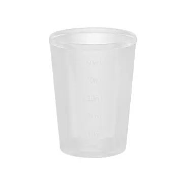 10PCS 50ml Измервателни чаши Пластмасови смесителни чаши Labs Използване за течна боя Епоксидна смола Смесване Ръчно изработени художествени занаяти Консумативи Дропшипинг