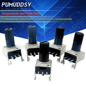 10PCS RV09 Хоризонтален12.5mm Вал 5k 10k 50k 100k 0932 Регулируем резистор 9 Тип 3pin Уплътнителен потенциометър Pumuddsy