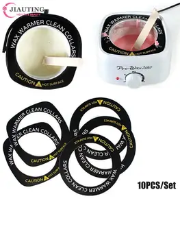10pcs епилация восъчни ленти кръгла форма кола маска машина почистване защита стопилка восък нагревател аксесоар хартия пръстен восъчна хартия подложки