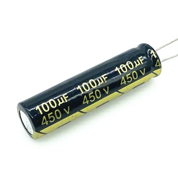  10pcs / партида 100UF 450v 100UF алуминиев електролитен кондензатор размер 13 * 50 20%