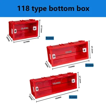 118 Тип Тел разклонителни кутии за превключвател гнездо панел скрита кутия 2, 3, 4 позиции