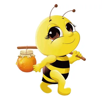13см пчели с мед мотоциклет стикери на кола стикери слънцезащитни и водоустойчиви PVC аксесоари стилен, стикер декорация PVC
