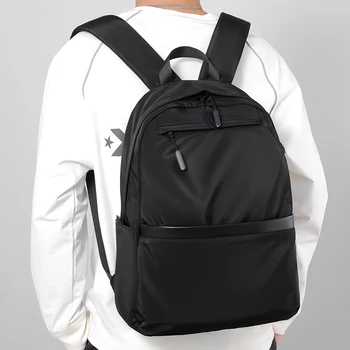 14-инчов водоустойчив лек рамо чанта мъжки бизнес раница голям капацитет полиестер компютър чанта