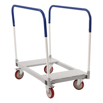 1500 LB панелна количка Dolly Blue със стоманена рамка, 5 инчови колела, панелни пръти