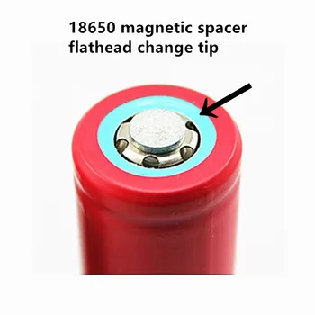 18650 уплътнение плосък връх става силен магнит парчета малък магнит фенерче батерия дистанционер