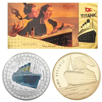 1912 Титаник злато/сребро покритие предизвикателство монета златно фолио възпоменателни банкноти памет жертви сувенирни подаръци за колекция