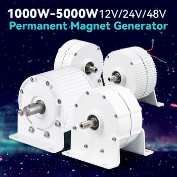 1KW 2000W 3000W 5000W Електрически генератор Водноелектрическа енергия Gearless Динамо постоянен магнит генератор 12V 24V 48V за домашна употреба