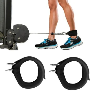 1PCS 2D пръстен глезена ремъци крак сила обучение фитнес упражнения обучение оборудване еластични трайни найлон колан