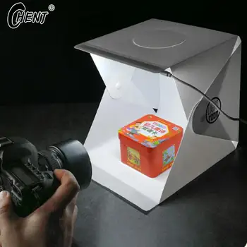 1Pcs преносим сгъваем LED студио мини фотография Lightbox малка фотографска техника