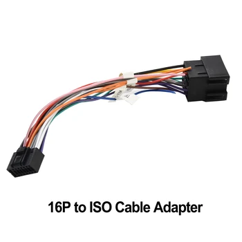 1pcs кола стерео радио 16 пинов към ISO кабел адаптер мъжки щепсел към женски конектор окабеляване за 2 Din радио кола Android главата единица