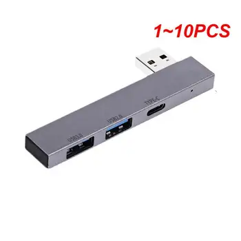 1~10PCS IN 1 USB хъб 3 порта USB 3.0 адаптер Портативни мини докинг станции Ultra-Slim 5Gbps / 480Mbps Високоскоростен мулти USB-C