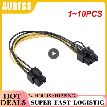 1~10PCS PCI-Express PCIE 6 Pin To Dual 8 (6+2) Pin VGA Graphic Video Card адаптер Захранващ кабел Pci-e захранващ кабел 20cm