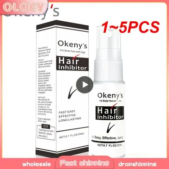 1~5PCS 20ml Спрей за инхибитор на косата Спрей за епилация Серум Течност Спиране на растежа на косата Брада Лека недразнеща грижа за кожата Тяло