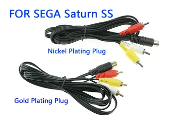 1бр Позлатен щепсел AV кабел за SEGA Saturn за SS RCA кабел Никелиран щепсел AV кабел за SEGA Saturn RCA кабел за SS