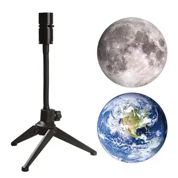 2 в 1 земна луна проекция Led лампа 360 въртяща се USB звездно небе проектор нощна светлина за дома спалня декор околна светлина