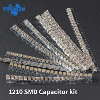 200PCS кондензатор SMD 1210 асорти комплект 0.1UF ~ 100UF 10 вида * 20pcs кондензатори пакет 0.1UF 0.47UF 0.68UF 1UF 2.2UF 10UF 100UF