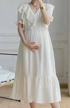 2023 Зареждане на зелено Бебешки дрехи Мама Нов голям размер момиче T риза Забавни Бременни Майчинство