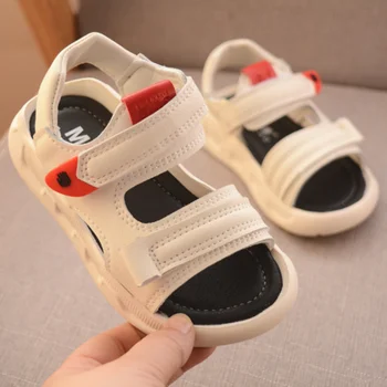 2023 Летни детски обувки Момчета Меки подметки Плажни обувки Мъжко бебе Baotou Anti-kick Детски ежедневни сандали сандали для мальчика