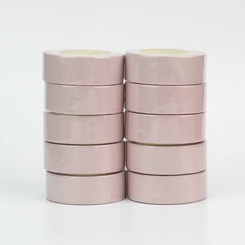 2023 НОВ 10pcs/Lot Deco месо розов плътен цвят Washi ленти за дневник занаятчийски самозалепващи стикери маскиране лента Papeleria
