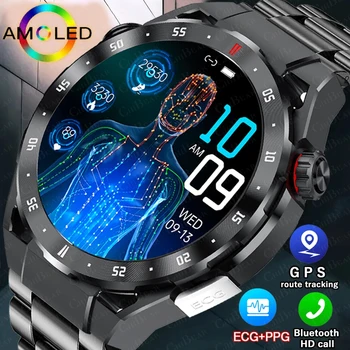 2023 Нов здравен спортен смарт часовник ECG+PPG 1.53inch AMOLED HD екран Сърдечен ритъм Bluetooth повикване GPS траектория на движение Смарт часовник