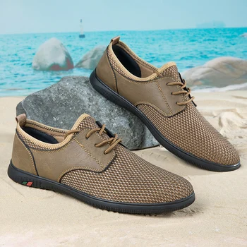 2023 Нови дишащи мъжки ежедневни обувки Comfort Slip On Loafers Mocassins Summer Walking Soft Brand Sneakers Zapatillas Hombre