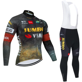2024 Golden Jumbo Cycling Jersey Team UAE Pro Bike Maillot панталони костюм за мъже, 20D зимно яке велосипеди кюлоти облекло