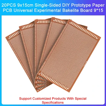 20PCS 9x15cm едностранен DIY прототип хартия PCB универсална експериментална бакелитна дъска 9 * 15