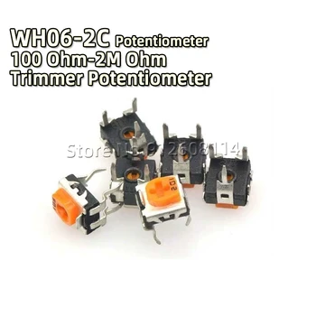 20Pcs WH06-2C 100 200 500 1K 2K 5K 10K 20K 50K 100K 200K 500K 1M ом Тример потенциометър променливи резистори WH06 3P