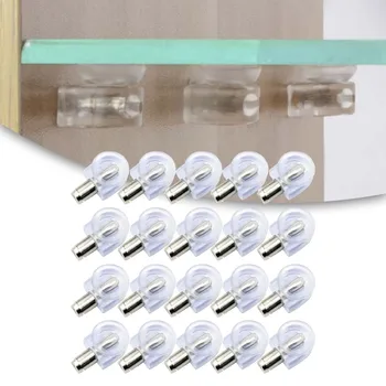 20pcs рафт подкрепа шипове колчета щифтове щепсели 6mm шкаф скоба сребро стъкло рафт тава скоби хардуер подобрение на дома