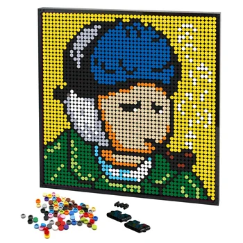 2400+PCS пиксел арт Винсент ван Гог автопортрет мозайката мозайка поп DIY световно известна живопис от градивни блокове играчки идеи за подаръци