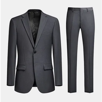 2623-R-Suit Есенно мъжко бизнес ежедневно тънко яке на средна възраст