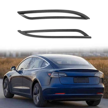 2Piece кола задна мъгла фар капак тапицерии стайлинг замяна аксесоари за Tesla модел Y 2021 2022