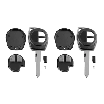 2X автомобил Smart Remote Key 2 бутона, подходящи за Suzuki Swift Sx4 Alto Jimny Vitara Ignis Splash 2007-2013 433Mhz