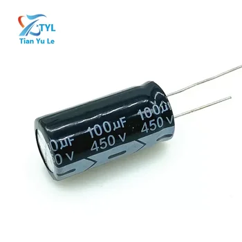 2pcs 5pcs 450v 100UF 450v100UF алуминиев електролитен кондензатор размер 18 * 35 20%