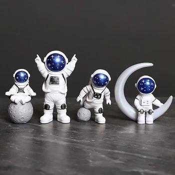 3/4Pcs астронавт фигура статуя фигурка космонавт скулптура образователна играчка десктоп дома декор астронавт модел за деца подарък